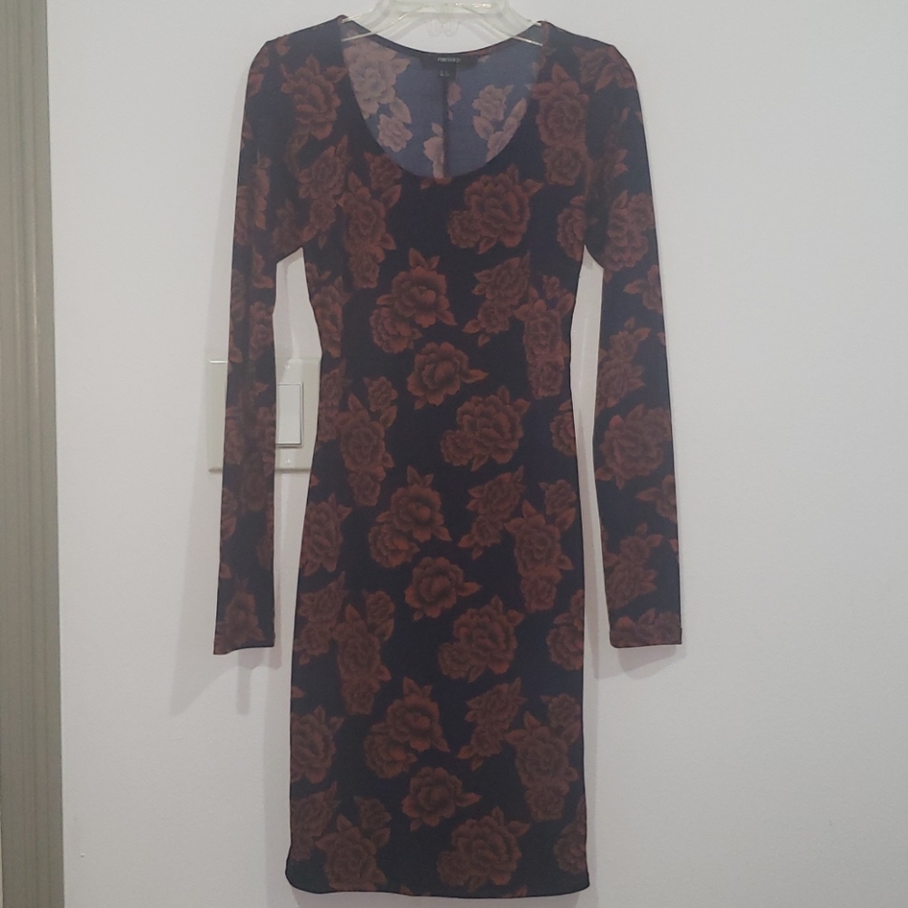 Marron flower dress